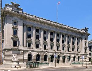 Exterior street-level view of the Metzenbaum U.S. Courthouse